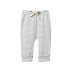 Drawstring Pants - Grey Marl Stripe