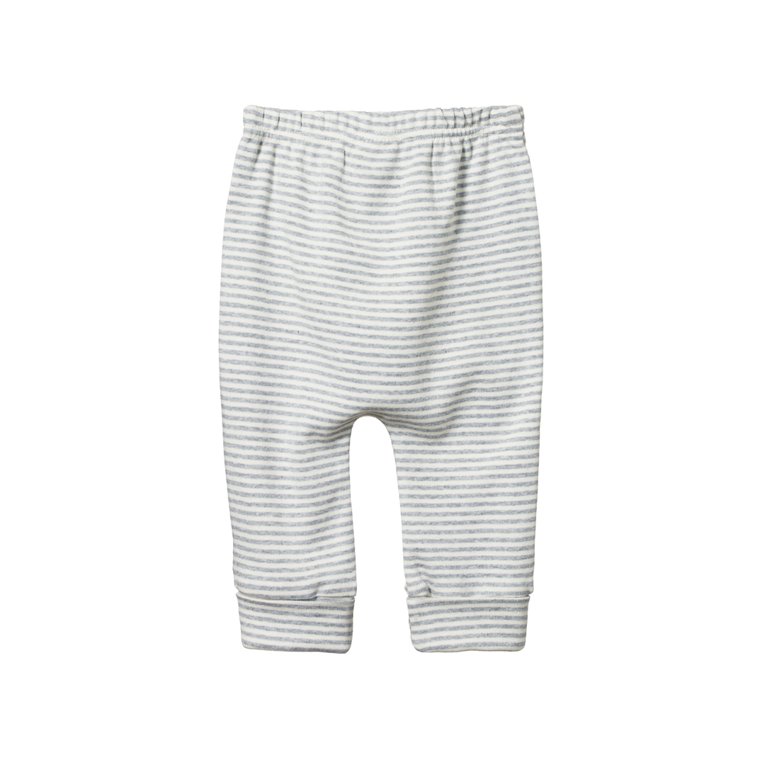 Nature Baby Drawstring Pants - Grey Marl Stripe
