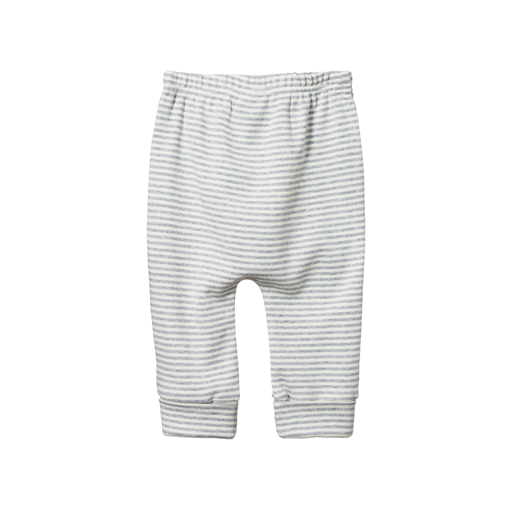 Nature Baby Drawstring Pants - Grey Marl Stripe