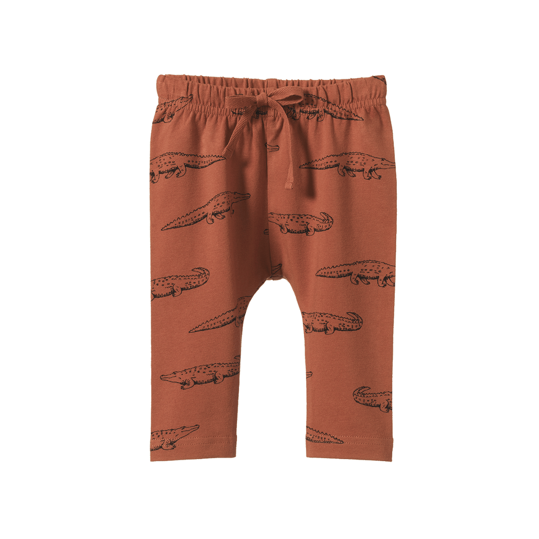 Nature Baby Sunday Pants - Crocodile Print