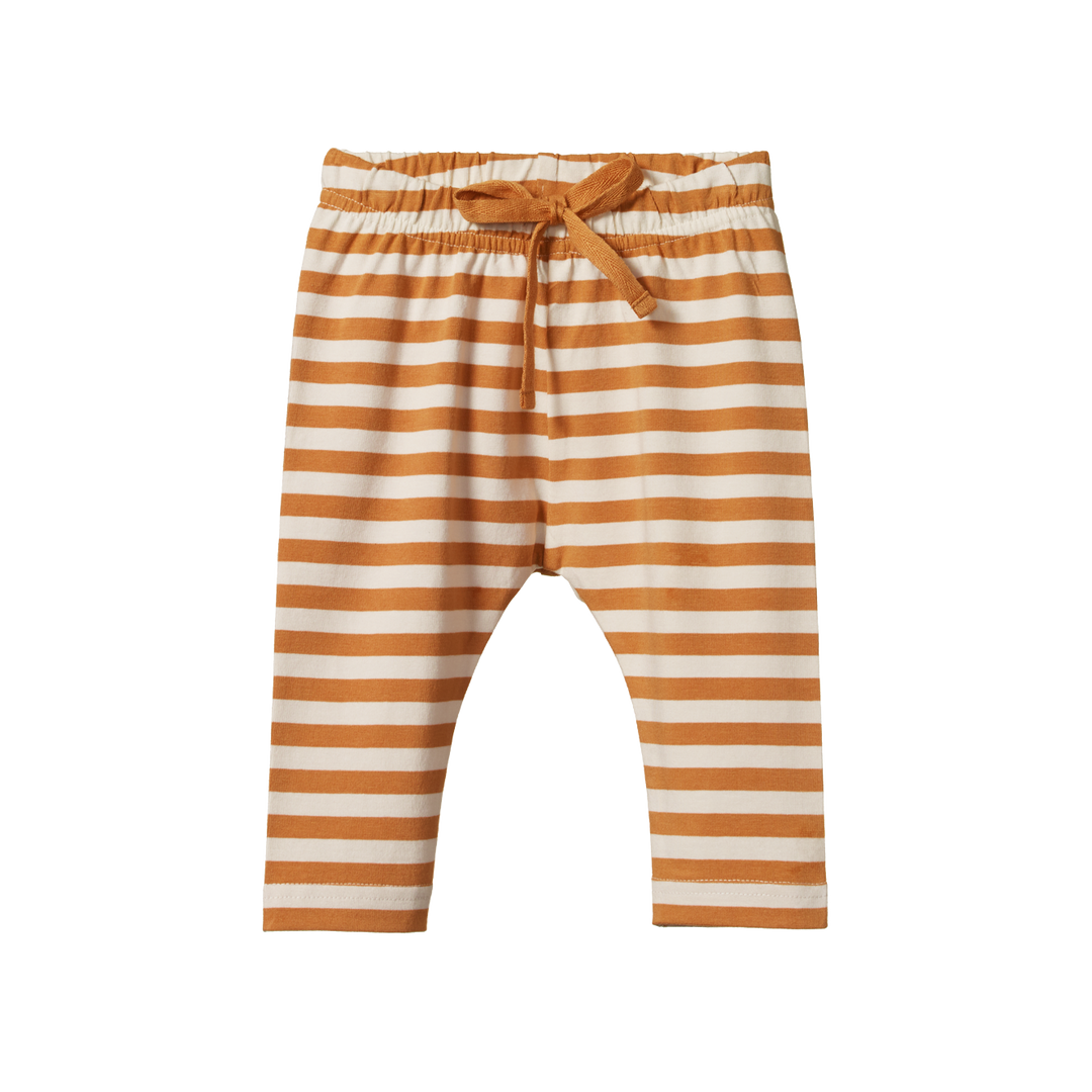 Nature Baby Sunday Pants - Straw Sea Stripe