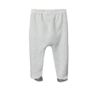 Nature Baby Footed Rompers - Grey Marl Stripe