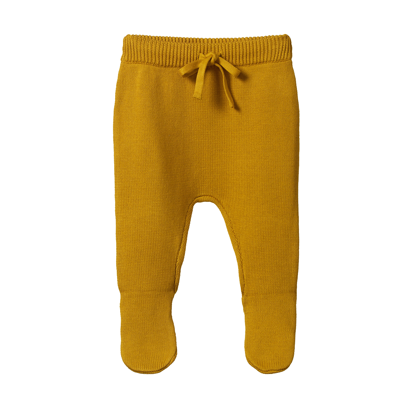 Nature Baby Footed Rompers Cotton Knit - Yellow Sun