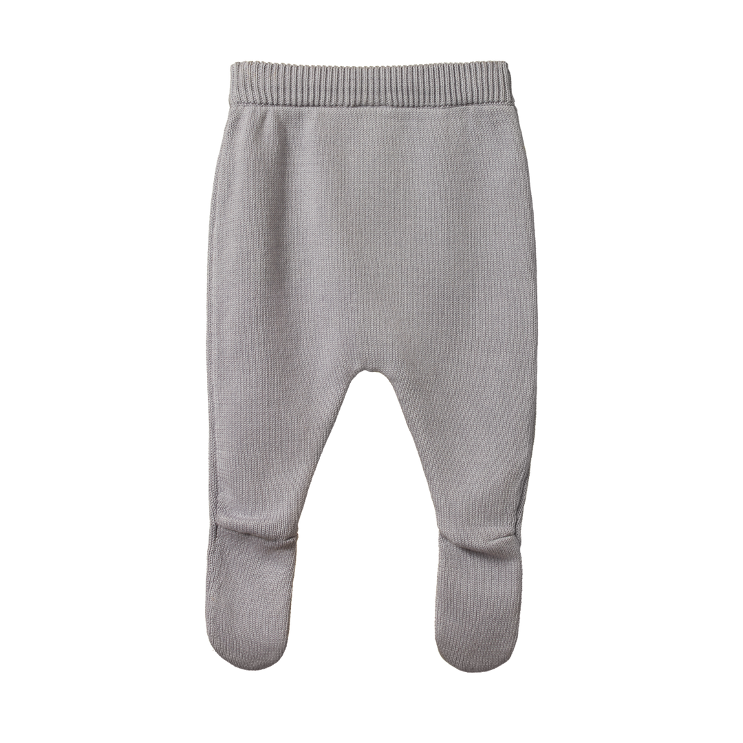 Nature Baby Cotton Knit Footed Romper - Lilac