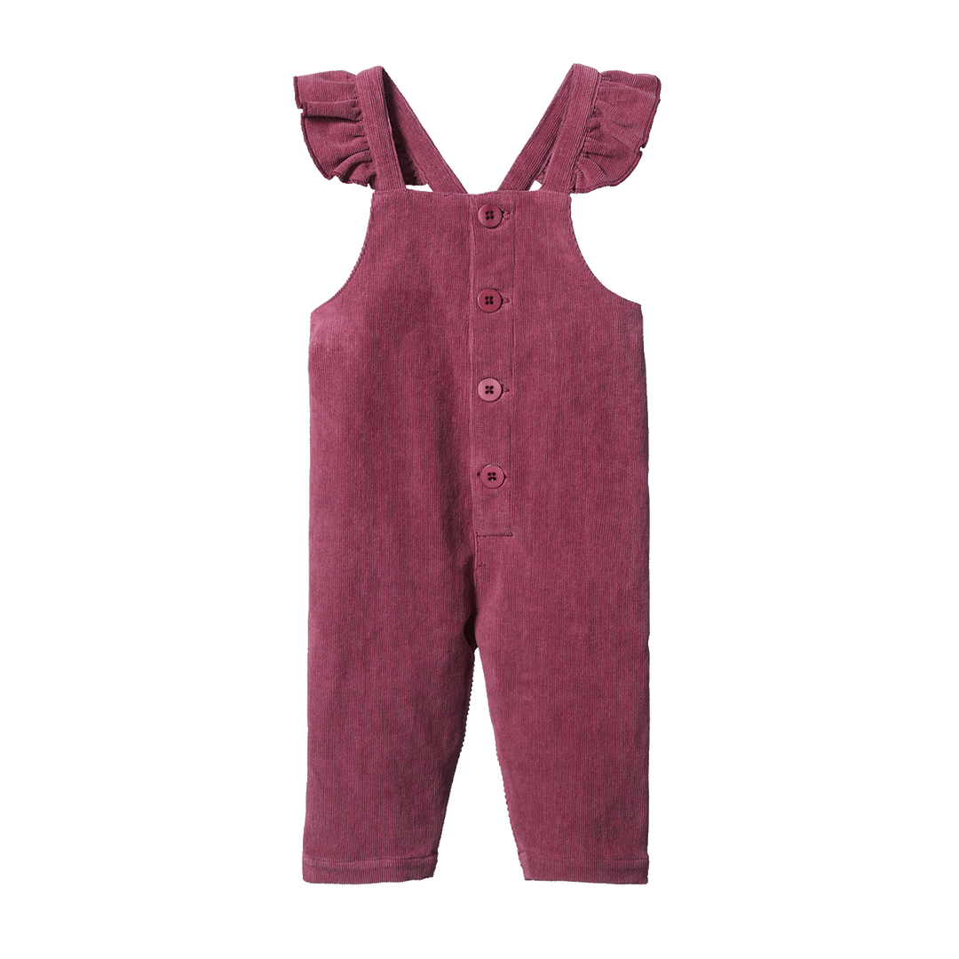 Nature Baby Orchard Overalls Cord - Rhubarb