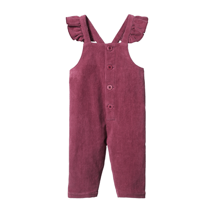 Nature Baby Orchard Overalls Cord - Rhubarb