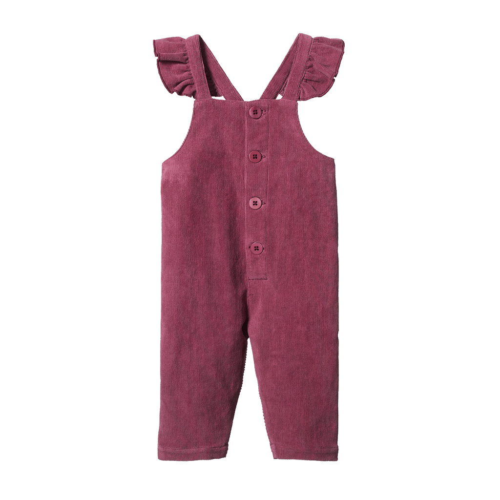 Nature Baby Orchard Overalls Cord - Rhubarb