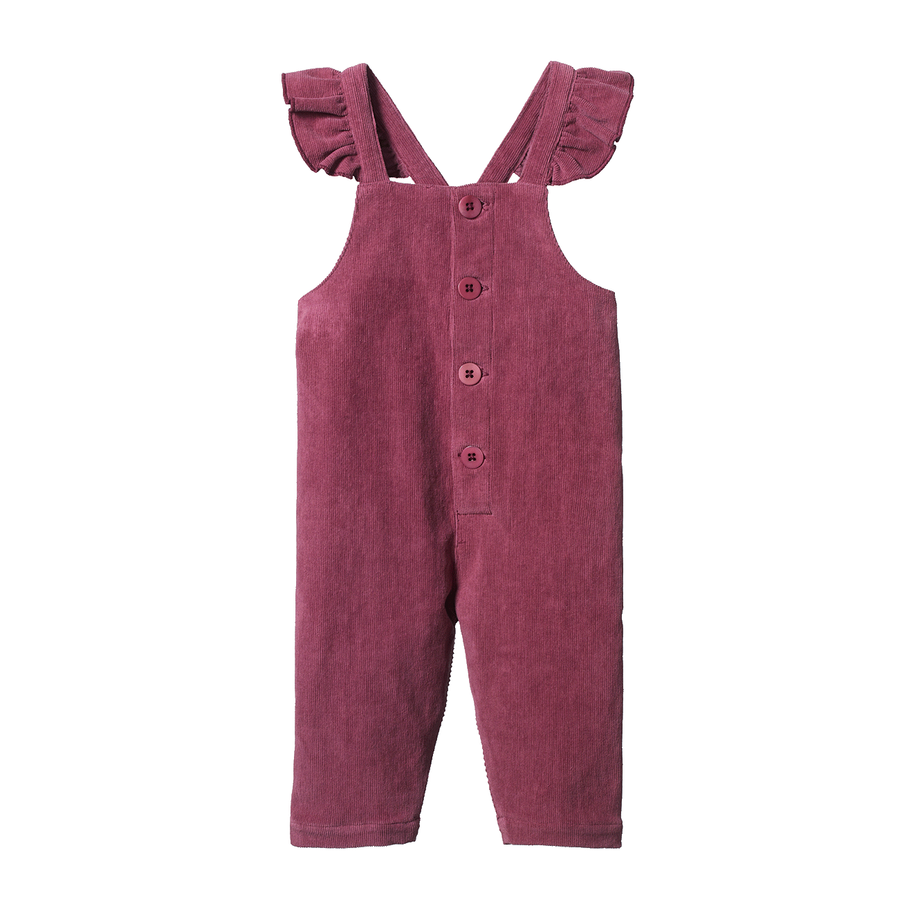 Nature Baby Orchard Overalls Cord - Rhubarb