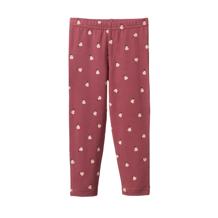 Nature Baby Leggings - Petite Pear Rhubarb Print