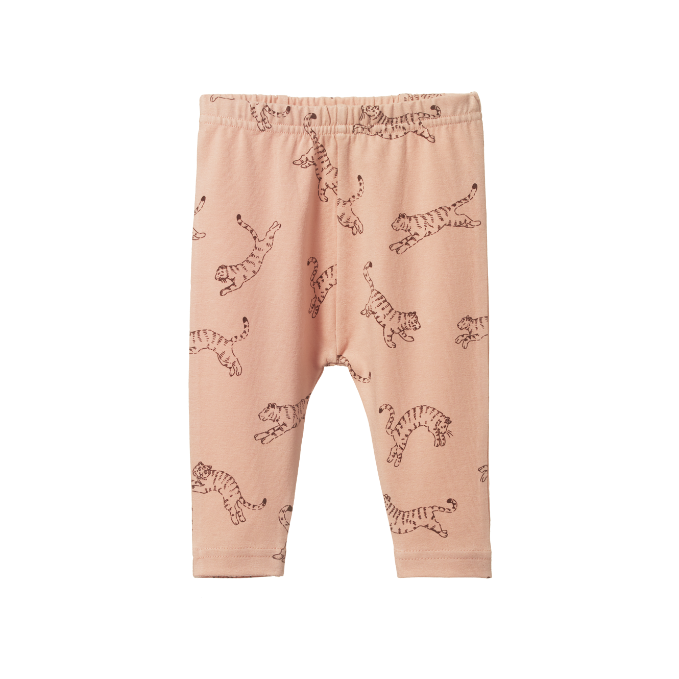 Nature Baby Leggings - Leaping Tigers Rose Dust Print