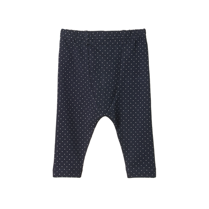 Nature Baby Leggings - Navy Mini Dot Print