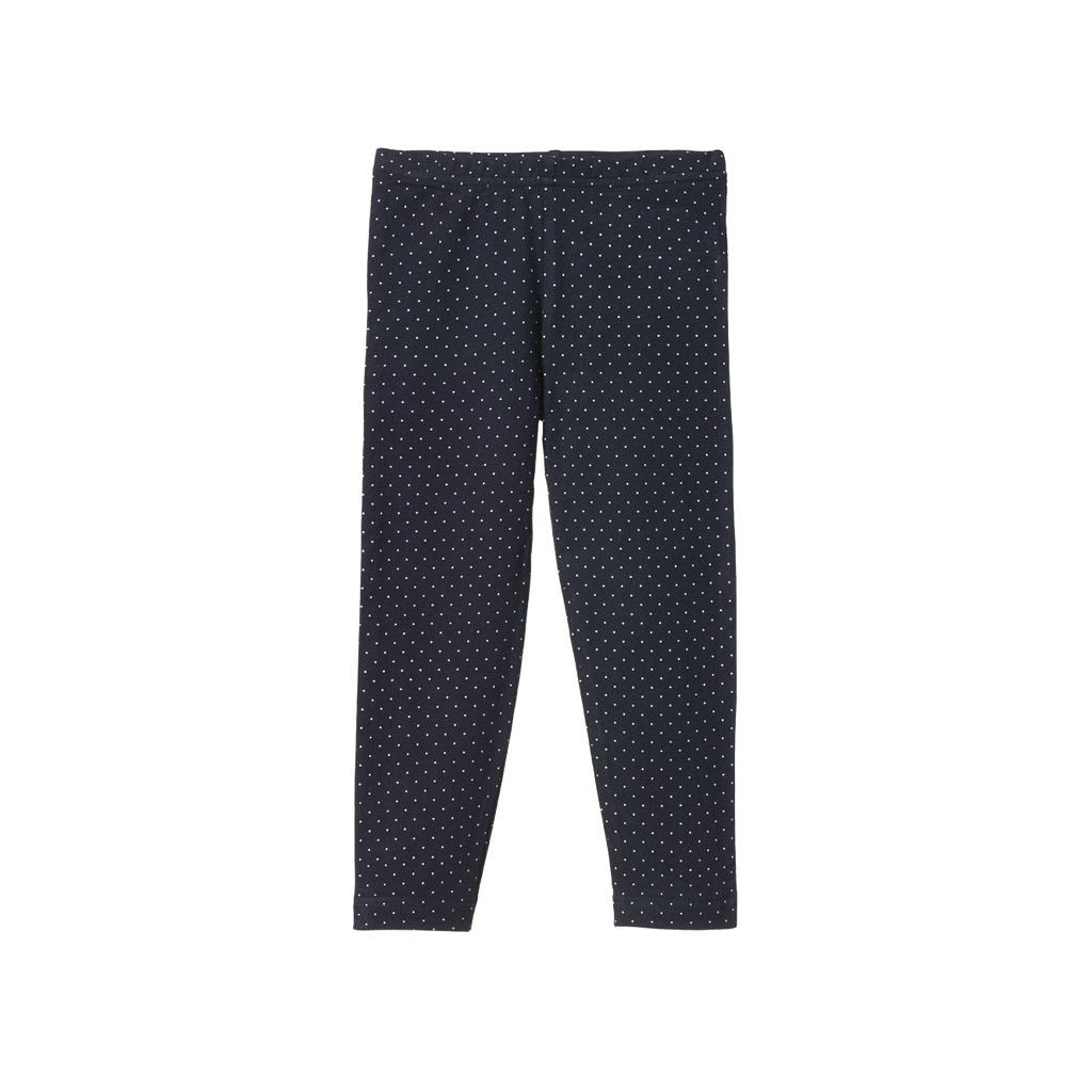 Nature Baby Leggings - Navy Mini Dot Print