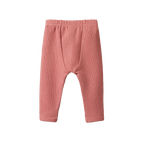 Nature Baby Selby Waffle Pants - Rose Clay
