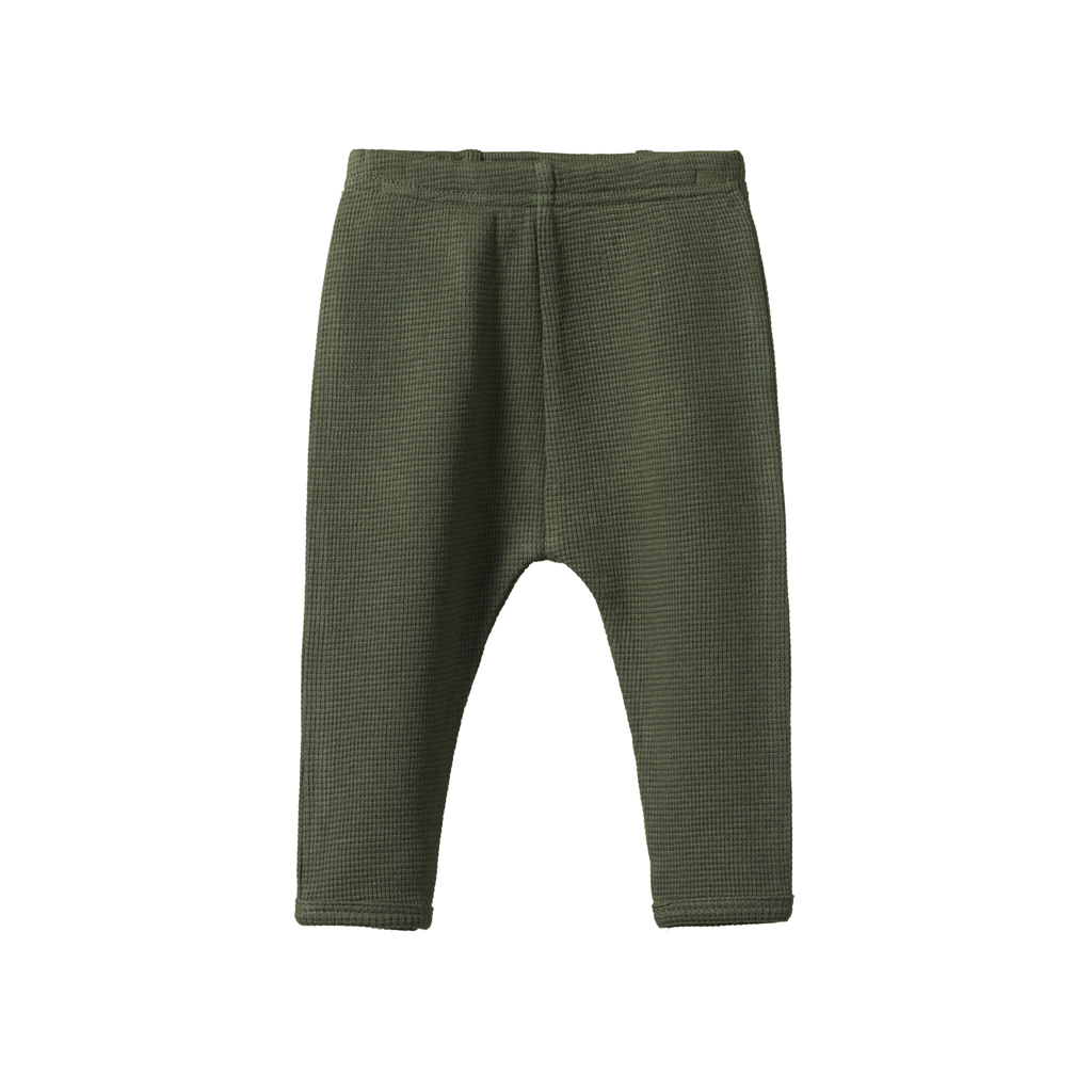 Selby Waffle Pants - Thyme