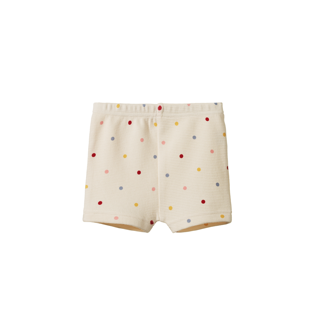 Nature Baby Selby Waffle Shorts - Polka Dot Dusky Print – Daisy and Hen