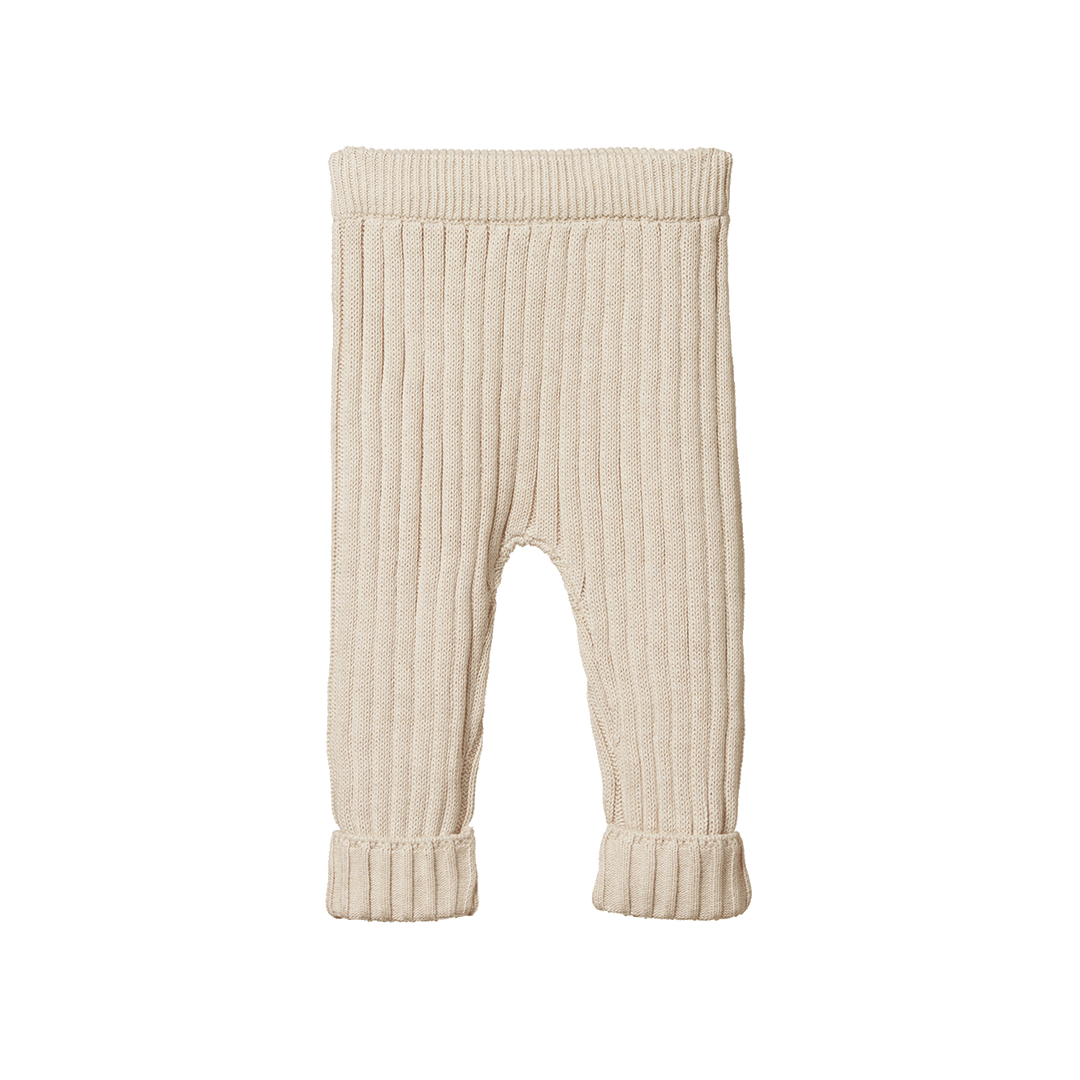 Nature Baby Lou Pants Cotton Knit Oatmeal Marl