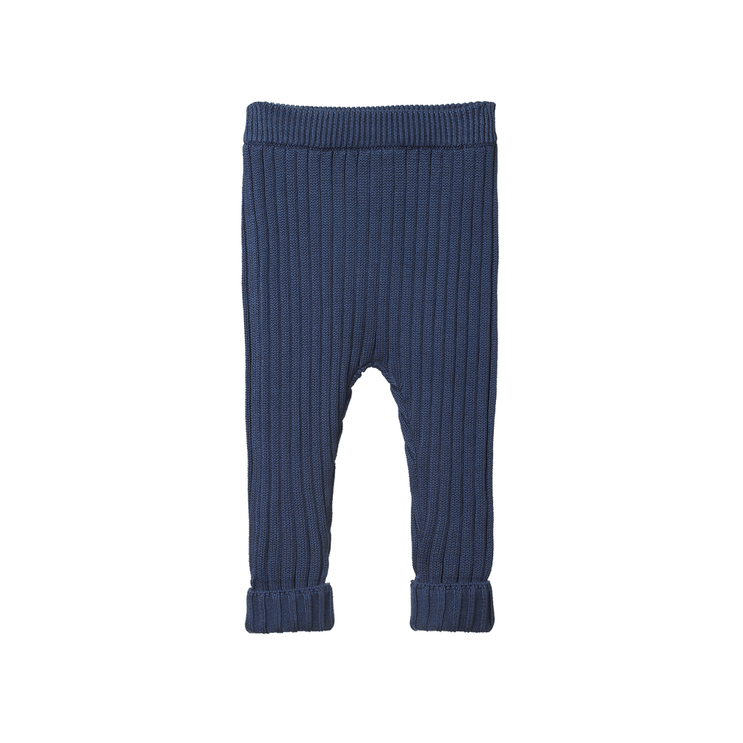 Nature Baby Lou Pants Cotton Knit - Vintage Indigo