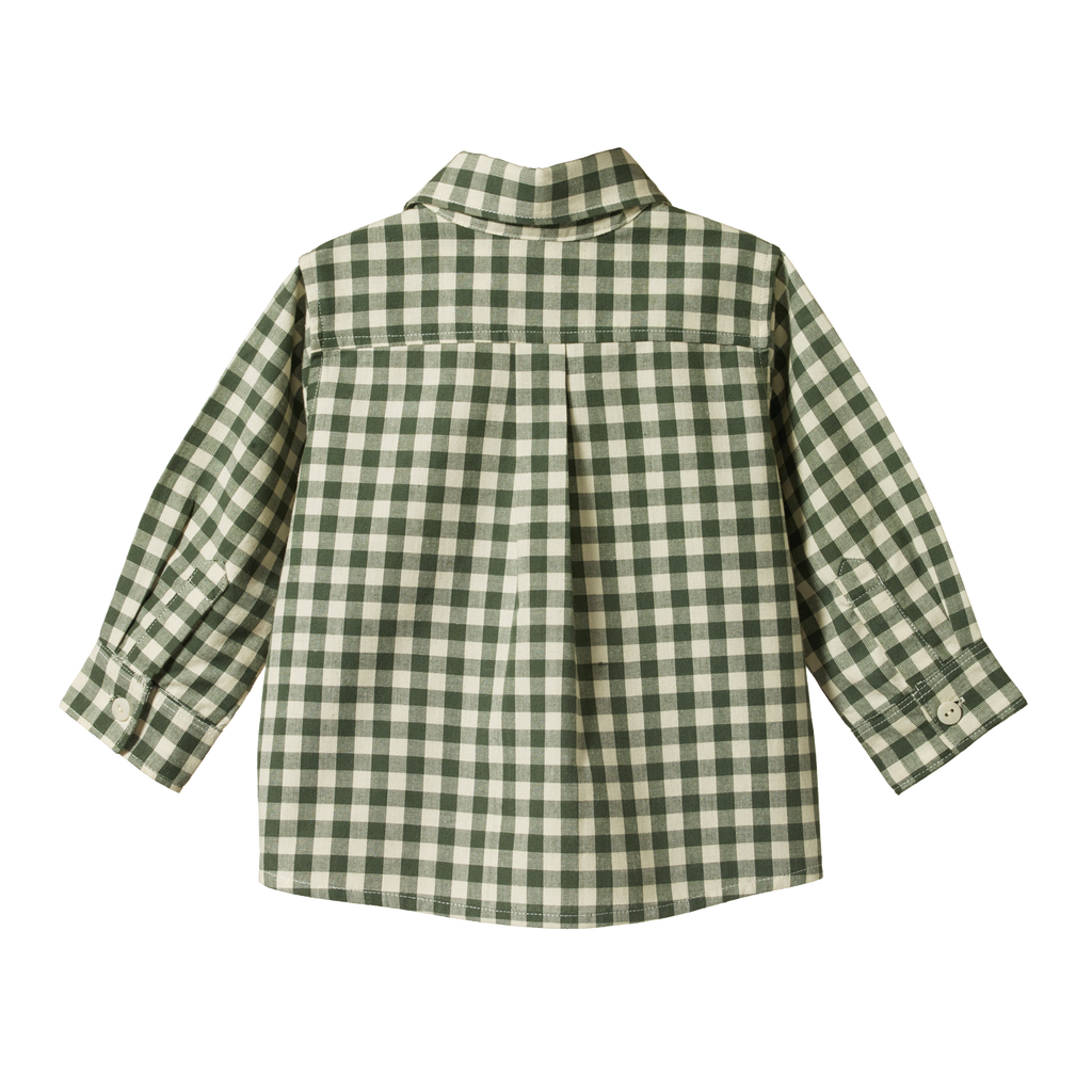 Nature Baby Ira Button Up - Thyme Check