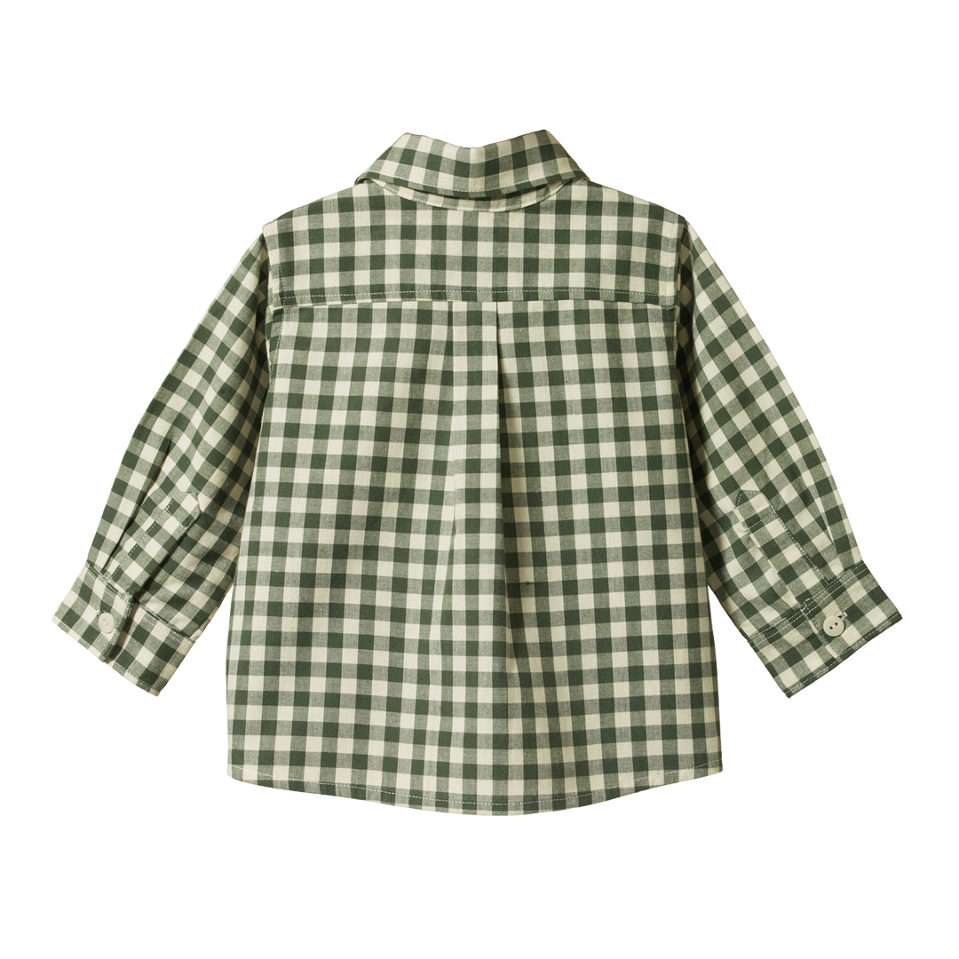Nature Baby Ira Button Up - Thyme Check