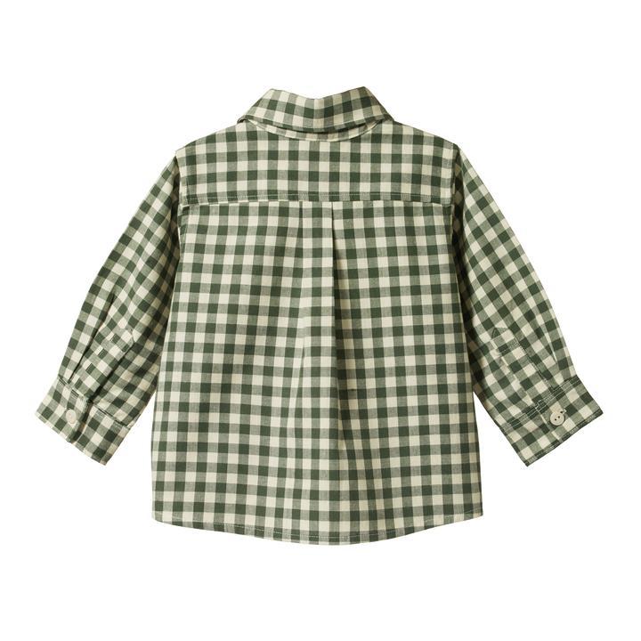 Nature Baby Ira Button Up - Thyme Check