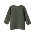 Henley Waffle Tee - Thyme