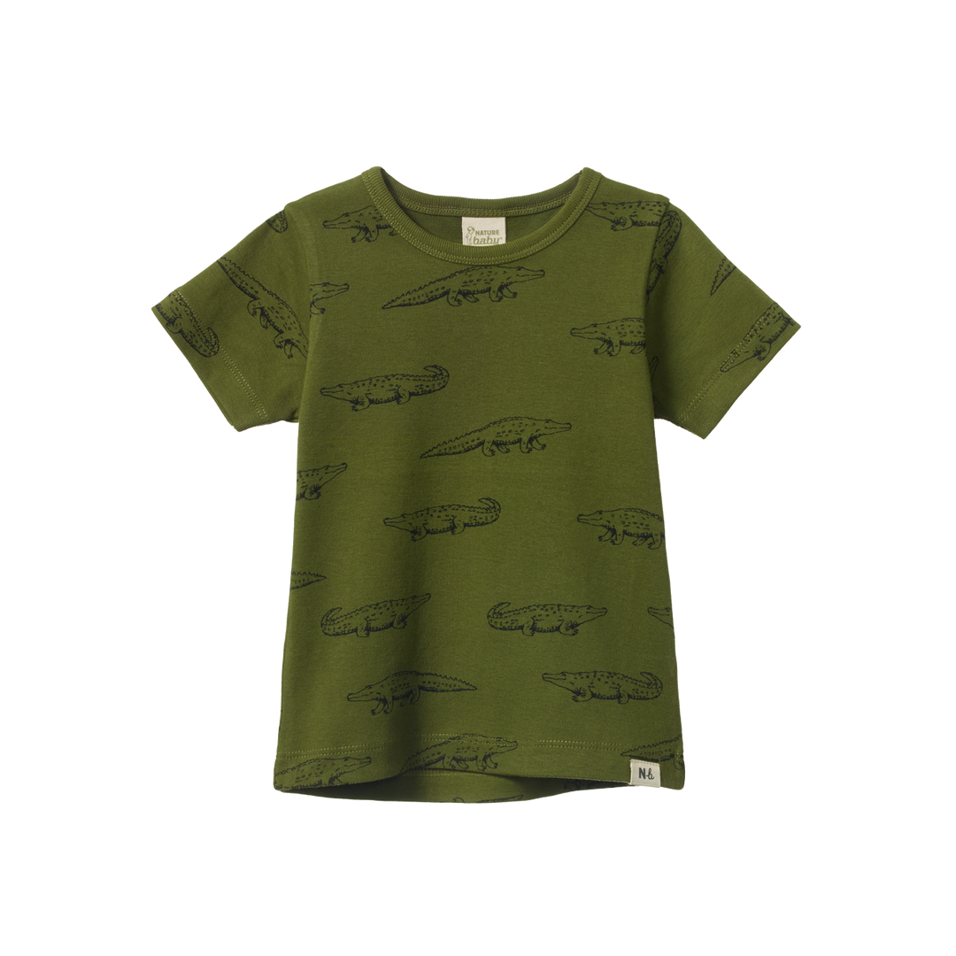 Nature Baby River Tee - Crocodile Jungle Print