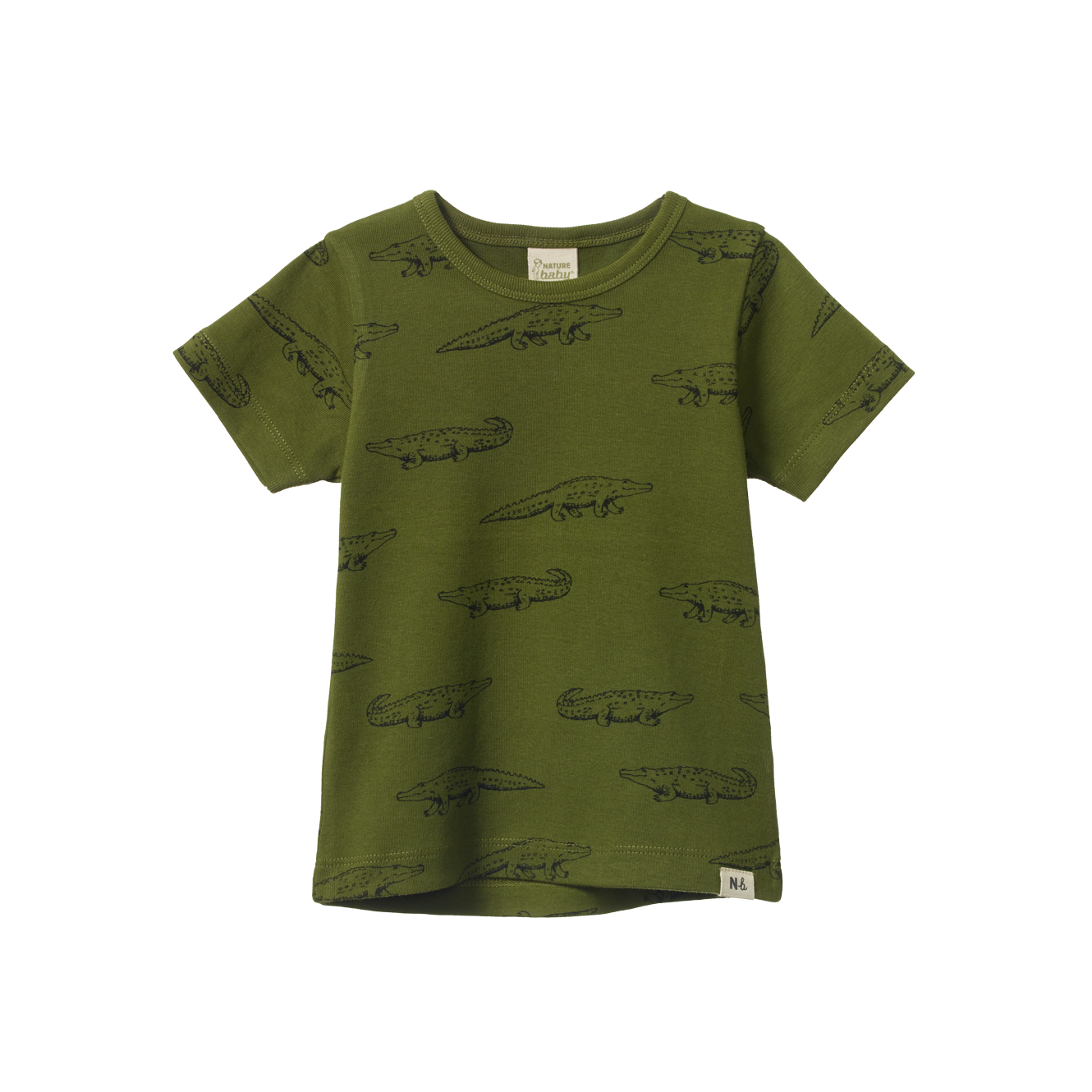 Nature Baby River Tee - Crocodile Jungle Print