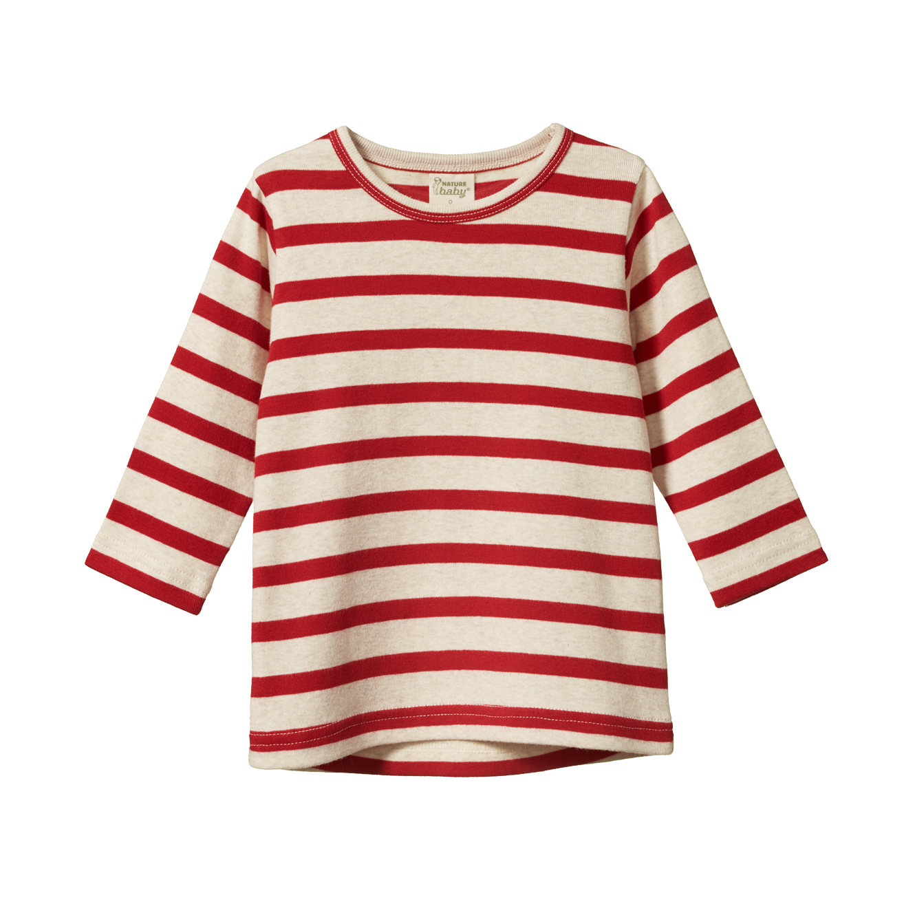 Nature Baby Long Sleeve River Tee - Red Sailor Stripe