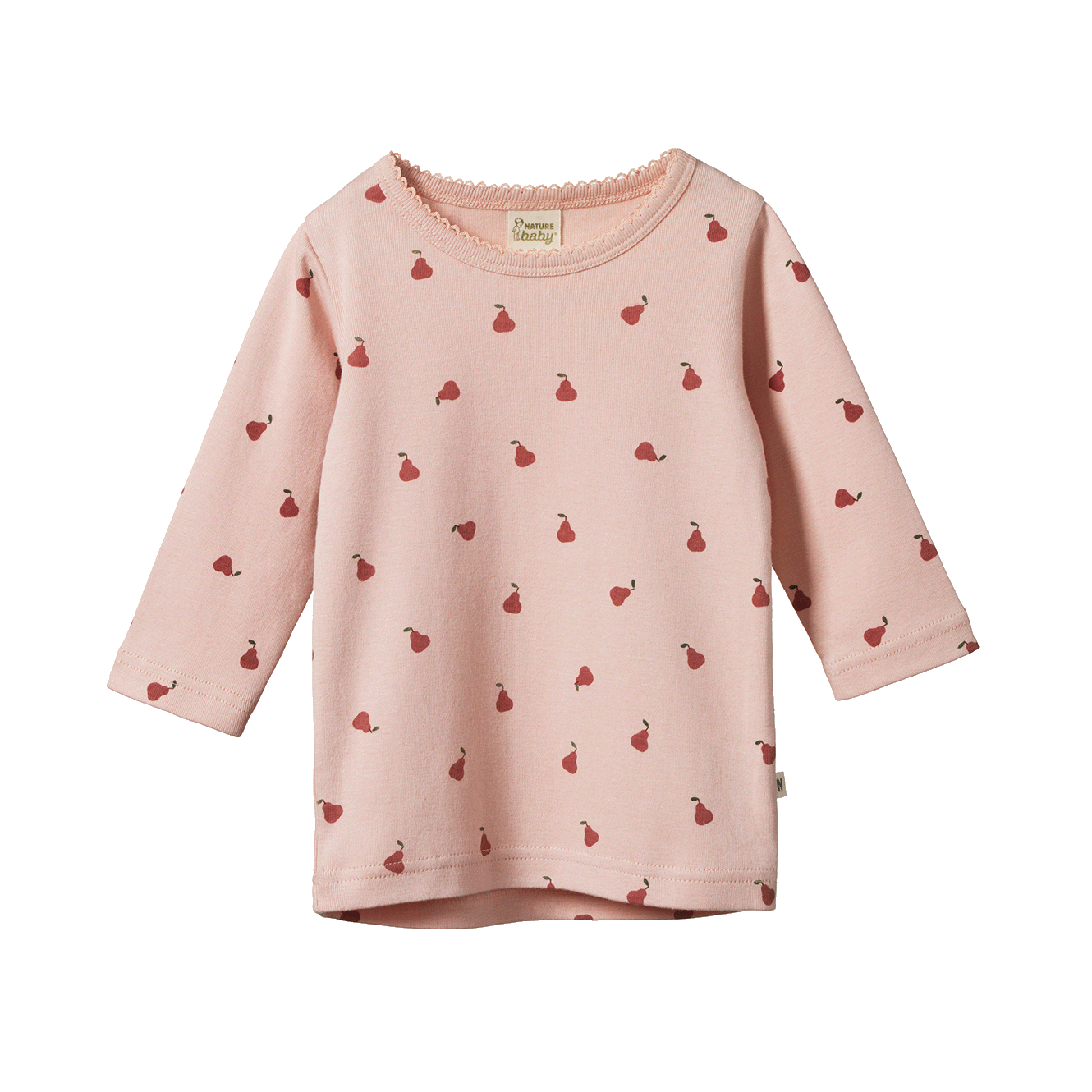 Long Sleeve Cloud Tee - Petite Pear Rose Dust Print