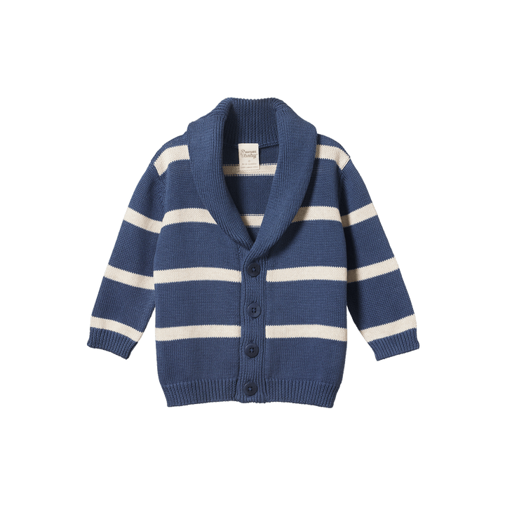 Nature Baby Benji Jacket - Vintage Indigo/Oatmeal Marl Stripe