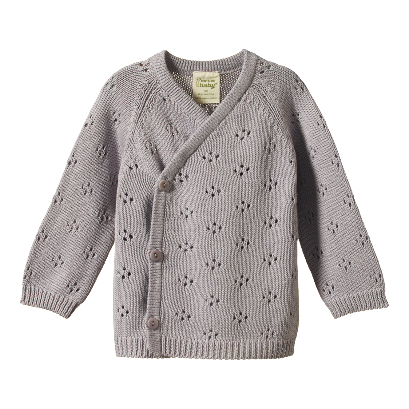 Nature Baby Honey Knit Cardigan - Lilac Pointelle