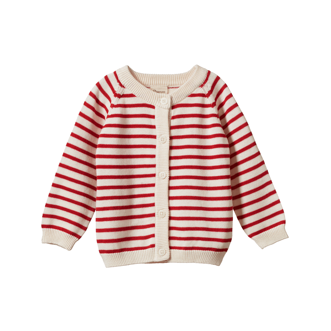 Baby red cardigan store