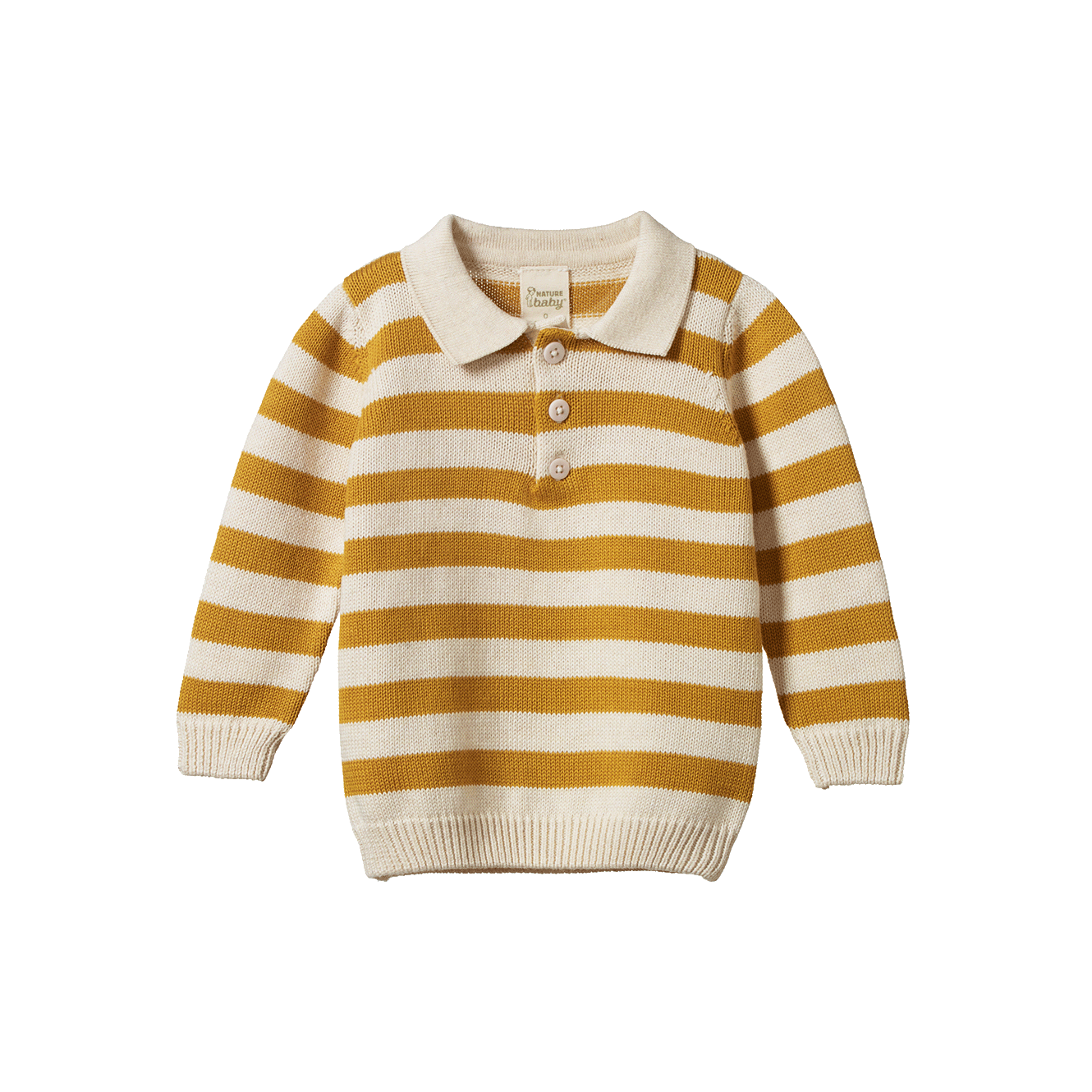 Nature Baby Grandpa Jumper - Yellow Sun Bold Stripe