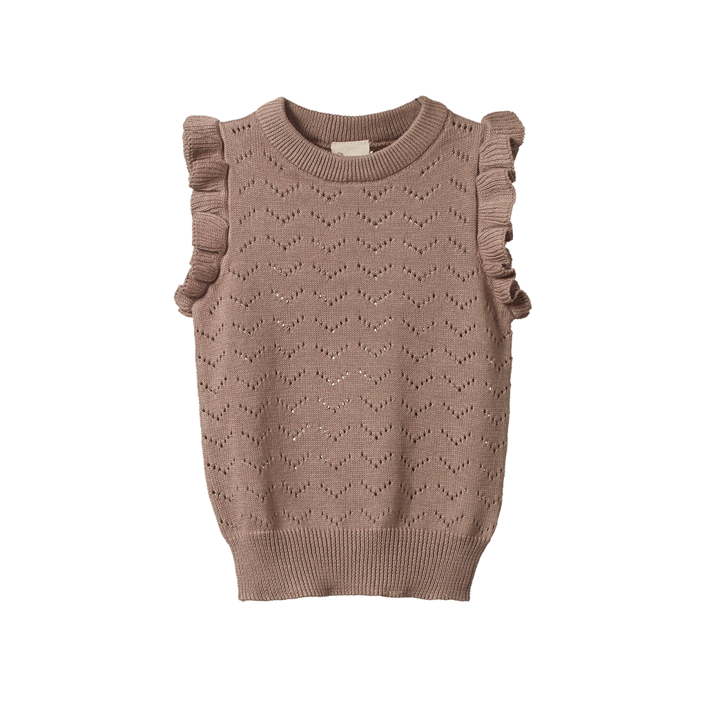 Nature Baby Mathilde Vest - Sparrow Pointelle