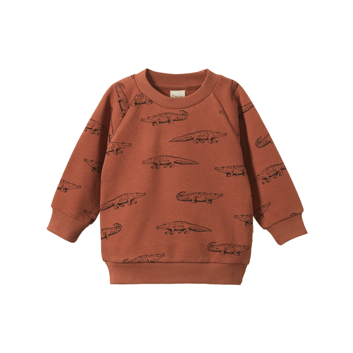 Nature Baby Emerson Sweater - Crocodile Print