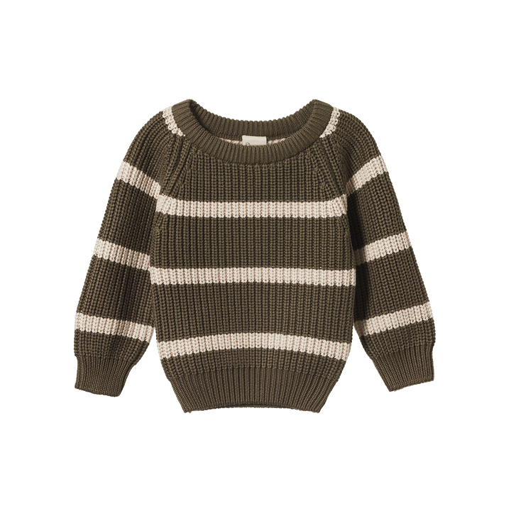 Nature Baby Billy Jumper - Seed/Oatmeal Marl Stripe