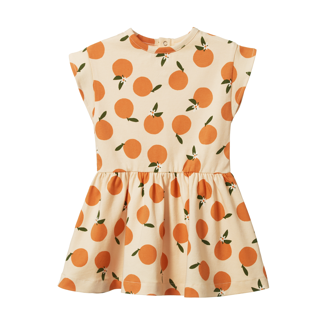 Nature Baby Twirl Dress - Grande Orange Blossom Print