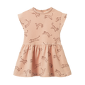 Nature Baby Twirl Dress - Leaping Tigers Rose Dust Print
