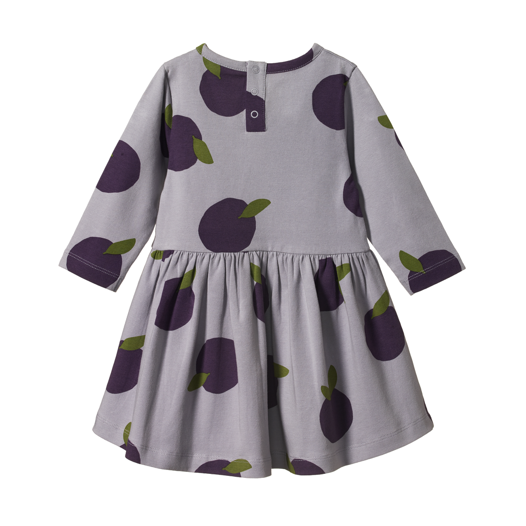 Nature Baby Long Sleeve Twirl Dress - Grande Plum Print