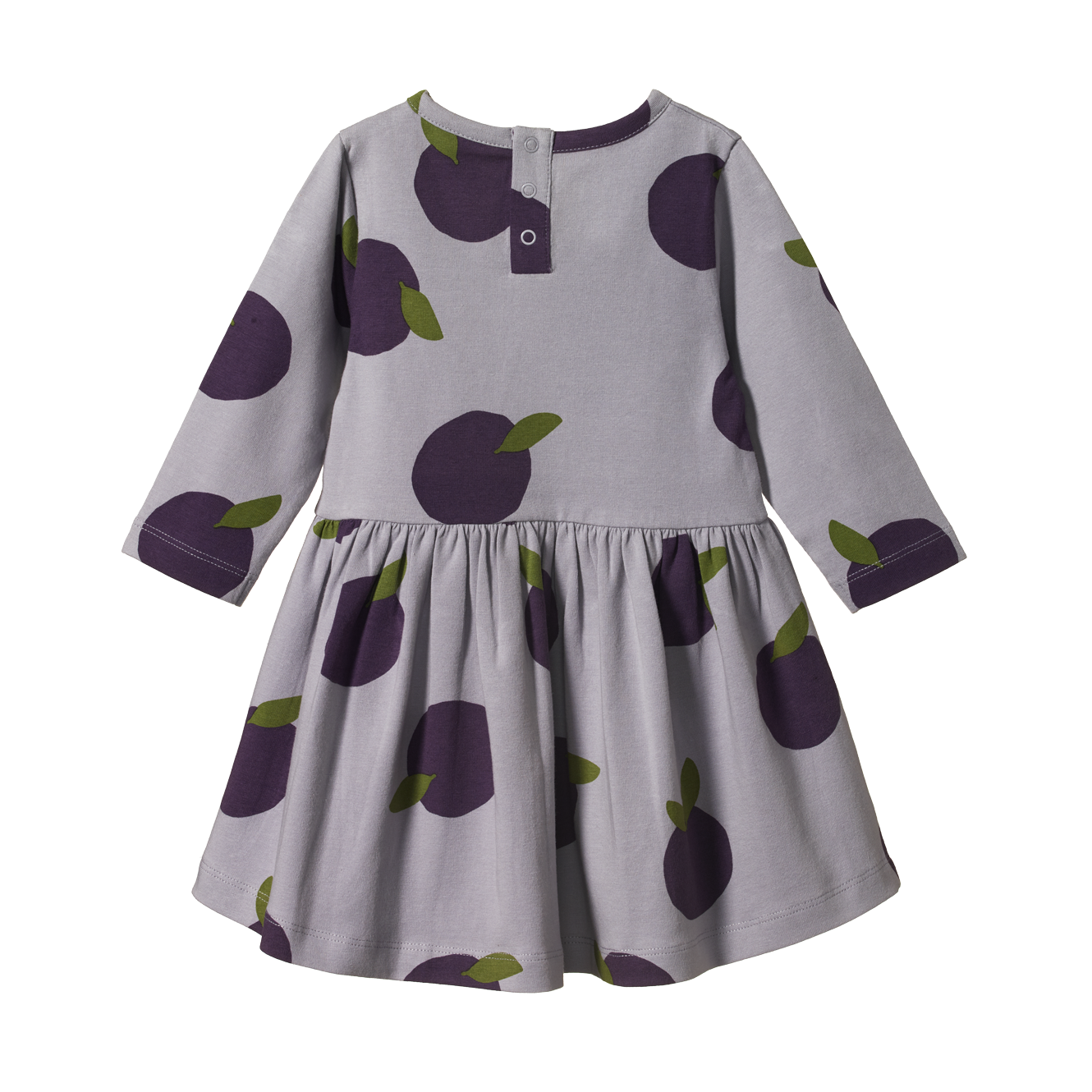 Nature Baby Long Sleeve Twirl Dress - Grande Plum Print