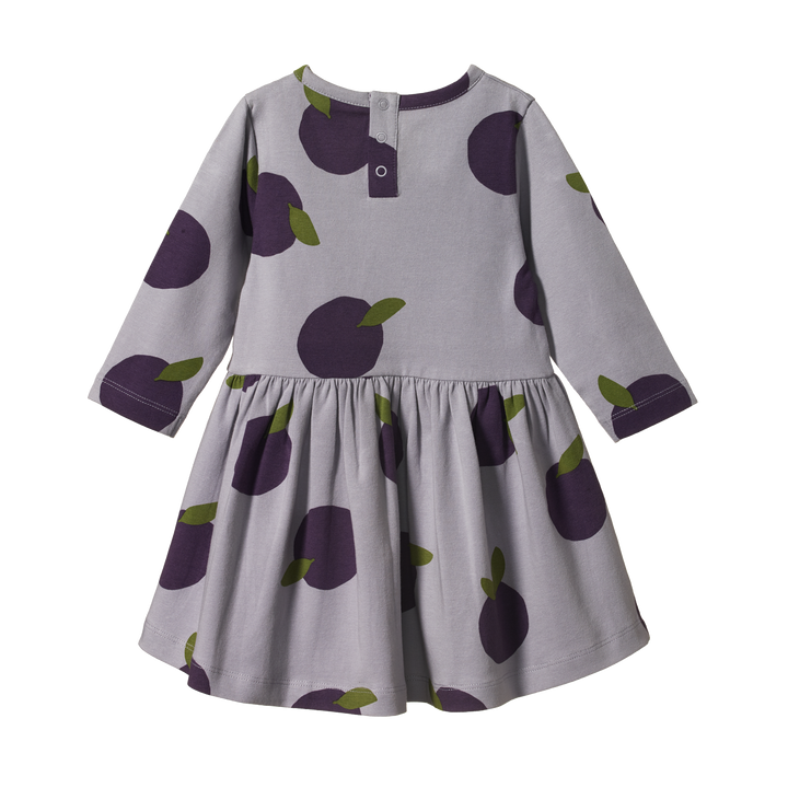 Nature Baby Long Sleeve Twirl Dress - Grande Plum Print