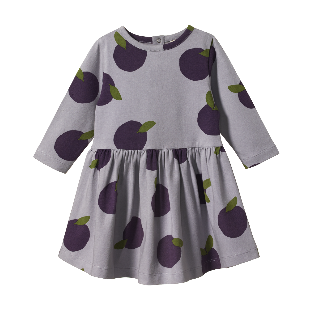 Nature Baby Long Sleeve Twirl Dress - Grande Plum Print