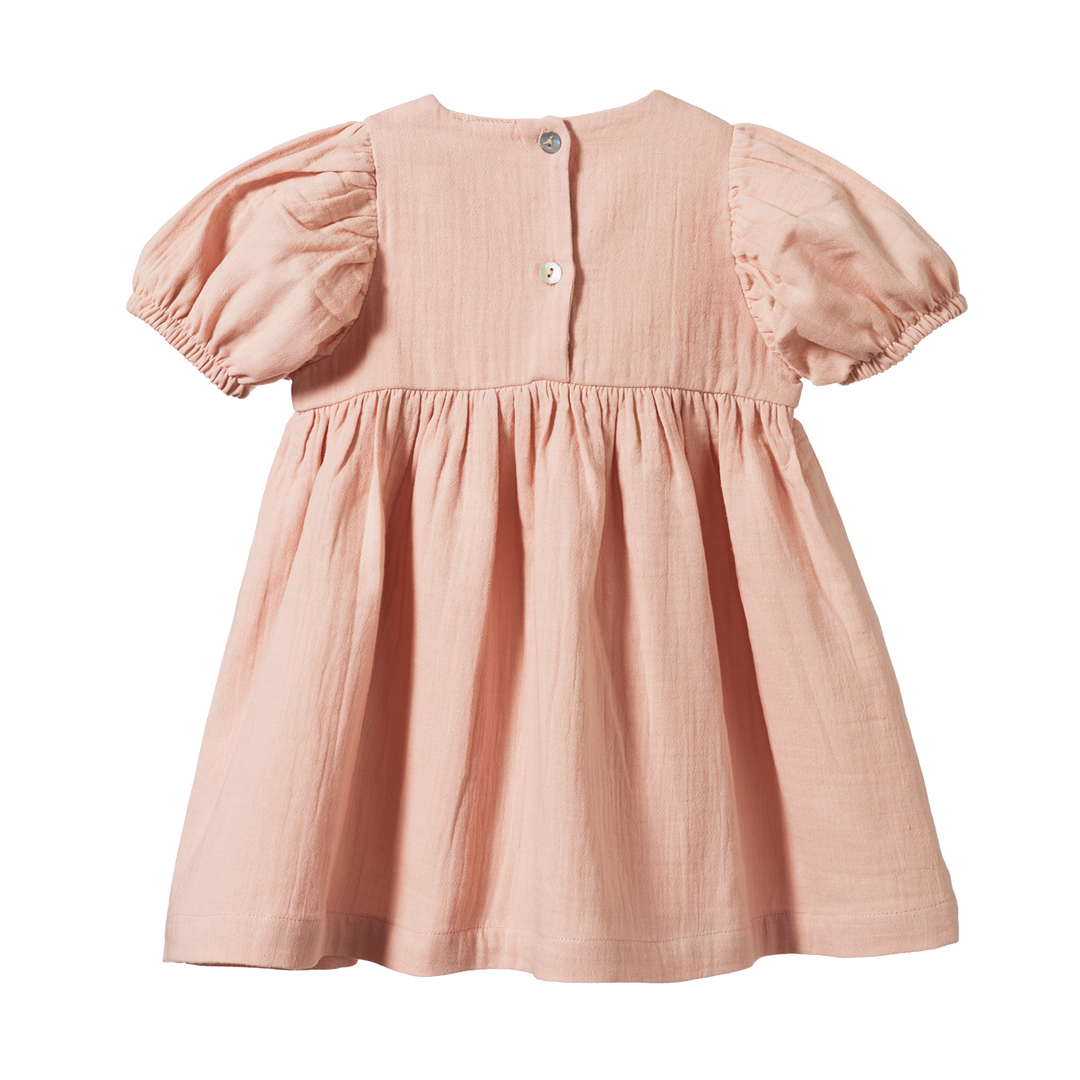 Nature Baby Albertine Dress - Rose Dust Crinkle