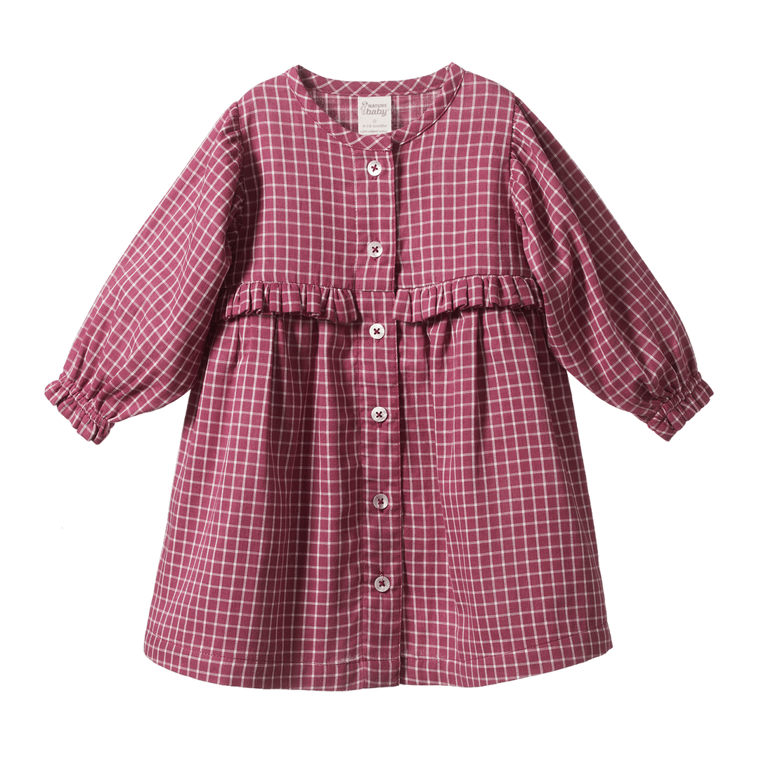 Nature Baby Ingrid Dress - Rhubarb Check