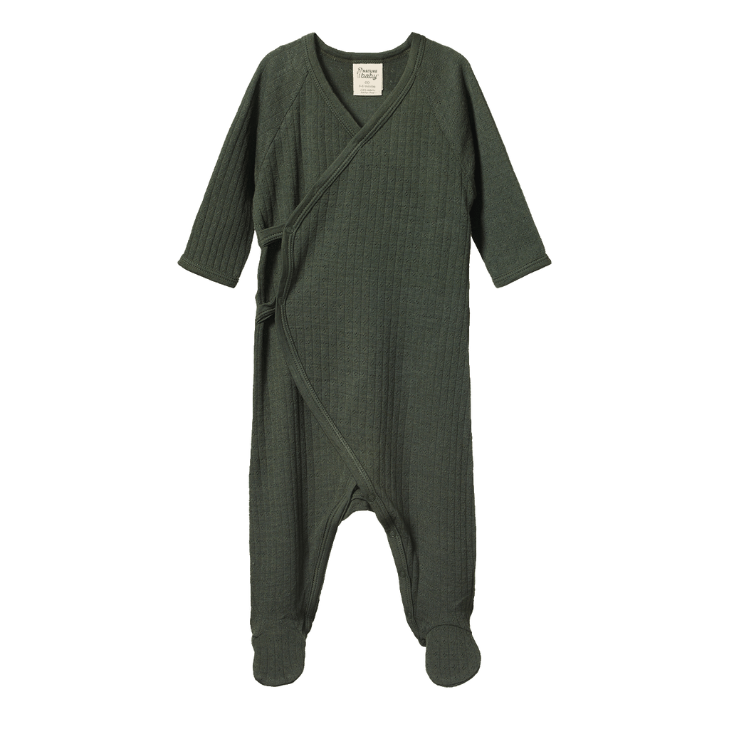 Nature Baby Kimono Stretch & Grow Pointelle -  Thyme