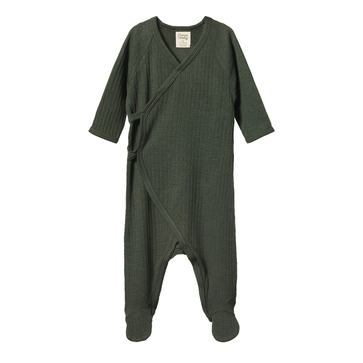 Nature Baby Kimono Stretch & Grow Pointelle -  Thyme