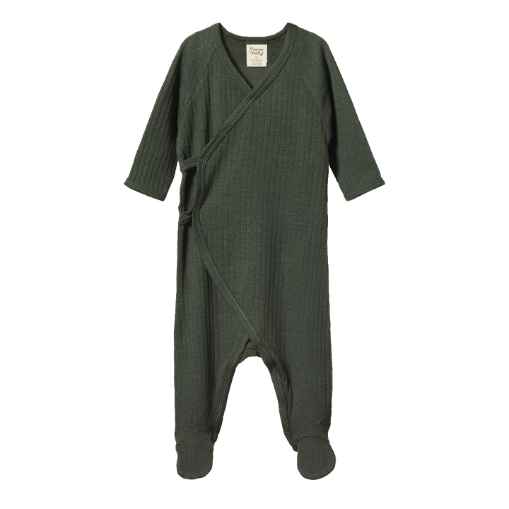 Nature Baby Kimono Stretch & Grow Pointelle - Thyme