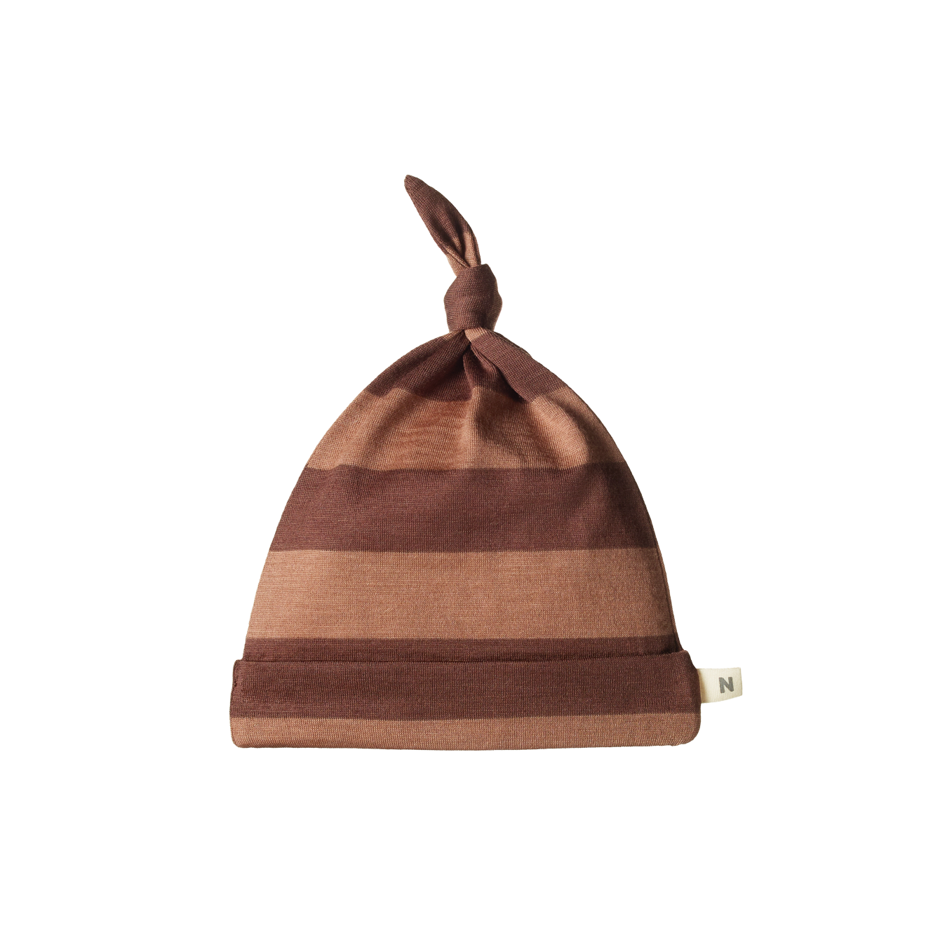 Nature Baby Merino Essentials Knotted Beanie - Bear Bold Stripe