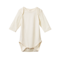 Merino Essential Long Sleeve Pointelle Bodysuit - Natural