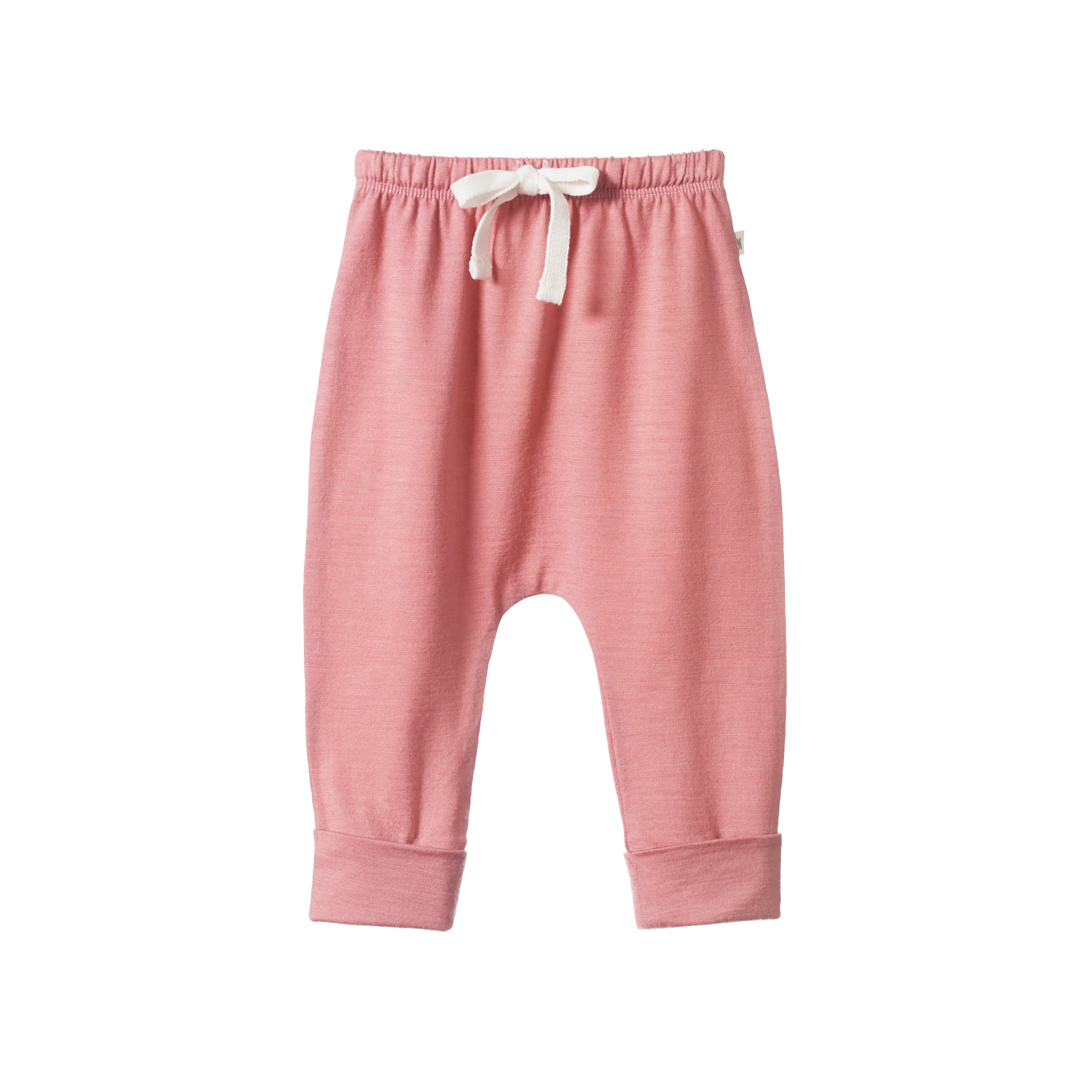 Nature Baby Merino Essential Drawstring Pants - Petunia